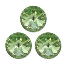고급 SW 큐빅 보석 포인트 단추 크리스탈 꼬다리 11.5mm, 라이트그린, 3개