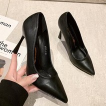 여성용 데일리 심플 가죽 스틸레토 하이힐 PRDS60