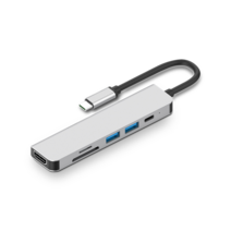 [rs485시리얼포트확장카드] JCPAL USB-C타입 9포트 노트북 테블릿 멀티허브 HDMI 이더넷 PD 카드리더, 그레이