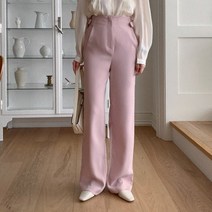 린다샵 여성용 테크노 유너피 양버클 벨트 와이드 슬랙스