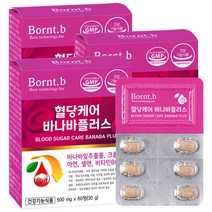 본트비 혈당 조절 케어 바나바잎 추출물 플러스 30g, 60정, 3개