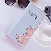 점박이 뒷태냥이 도토 지퍼 장지갑
