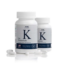 비타민마을 VVG 미국직수입 더 케이 칼륨 포타슘 162g, 2개
