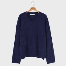 시크폭스 여성용 데이즈 골지 브이넥 니트