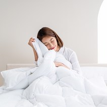 더코이즈 마이크로화이버 호텔식 이불솜 + 이불 가방 세트, 화이트