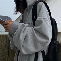 에어 레터링 포인트 후드집업