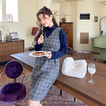 제이스타일 하베든 모직 체크 서스팬더 원피스