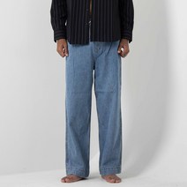 골드퍼센트 남성용 스트링 와이드 벌룬핏 캐주얼 데님팬츠