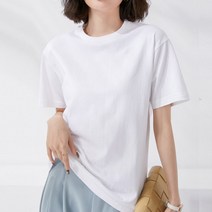 보나라온 여성용 빅사이즈 마카롱 무지 반팔 티셔츠