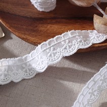 핸디스 플라워라인 면자수레이스 180cm, 화이트, 2개