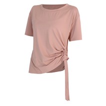 스포츠플로우 여성용 트윈 매듭 패션 운동복 반팔