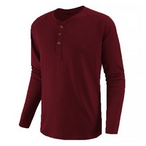 마켓에이 남성용 컬러 래글런 헨리넥 티셔츠