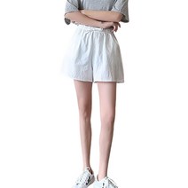 다아모아 여성용 린넨 면 코튼 반바지