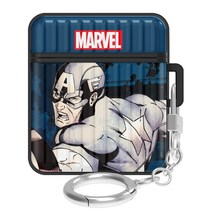 마블 빈티지 아머 캐리어 에어팟 케이스 + 키링 세트, 캡틴아메리카