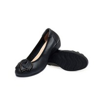 여성용 오리엔탈 메이플 플라워 둥근코 단화 플랫슈즈