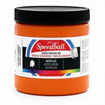 스피드볼 아크릭 실크스크린 잉크, Orange, 236ml