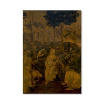 소소한감성 인기화가 4인 명화 캔버스 프린팅 액자 SSO-Lv02, 우드
