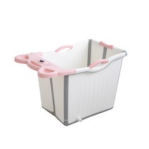루루앤미미 반려동물 블럭 접이식 욕조, 핑크, 1개