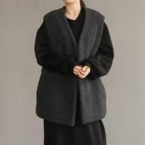 비나인 데니만 스트링 양털 조끼