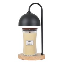 우드윅 라지캔들 609.5g + 라운드 라지워머 세트, 블랙(워머), 레몬그라스 릴리(캔들)