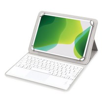 엑토 태블릿 블루투스 키보드 케이스 터치패드, 화이트, TKC-05, 일반형