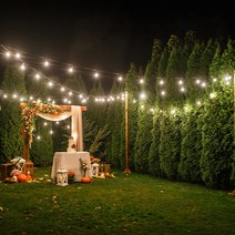 스트링월드 스트링 라이트 전등선 파티라이팅 10소켓 10m + 벌브 12W x 10p + 갓 10p, 블랙(전등선) + 주광색(벌브), 화이트(갓)