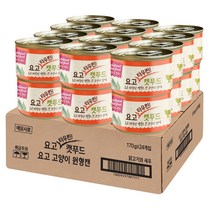 요고 고양이 타우린 캣푸드 습식캔 170g, 닭고기 + 새우 혼합맛, 24개