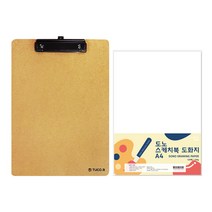투코비 A4 나무 걸이용 클립보드 화판 + 도노 A4 미술용도화지 125p, 1세트