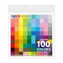 종이나라 단면 색종이 100p + 케이스, 1세트, 100색
