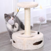 요기쏘 고양이 실속 타워형 기둥형 스크래쳐, 혼합색상, 1개