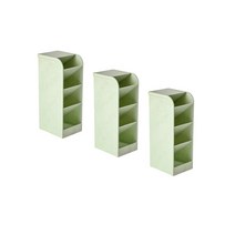 솔룸 책상 정리 데스크 수납함 대형, 초록, 3개