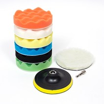 ZIOBIZ 전동드릴용 광택패드 9종세트 125mm