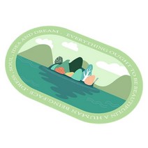 팅올 일러스트 욕실 발 매트, 풍경5