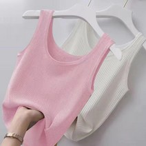 순잠 여성용 소프트 골지 나시 민소매 이너 티셔츠 2종 세트
