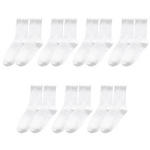 조이멀티 파스텔 무압박 임산부 양말 화이트 7p 세트, 1세트