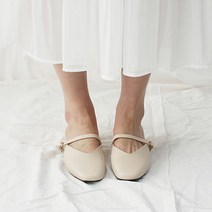 벨라노이 여성용 발편한 사각코 메리제인 쿠션좋은 통굽 사무실 슬리퍼 2cm