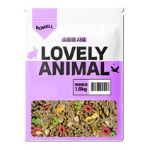 Rolwal 작은토끼 러블리 애니멀 사료, 1.6kg, 1개