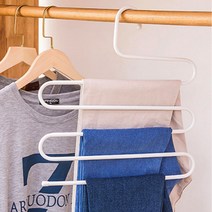 라라미즈 S자 바지걸이 B04, 화이트, 5개입