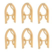 굿즈틱스 접이식 여행 의류 옷걸이, 옐로우, 6개입