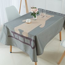 마켓에이 크리스마스 패턴캐릭터 식탁보, 베이지곰, 90 x 90 cm