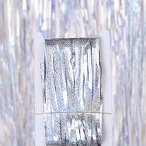 마켓에이 글로시 파티장식 은박 수술커튼 1 x 2.5 m, 실버, 3개