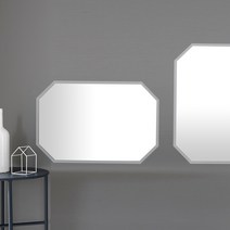 미소아이 못질이 필요없는 욕실겸용 누구나 직팔각 벽거울 600 x 800 mm, 투명