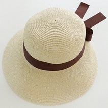 롸잇나우 베이직 지사 리본 라피아햇