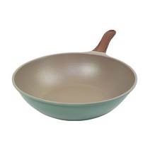 키친아트 본 우드 파스텔민트 다이아 궁중팬, 28 cm, 1개