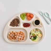 로흐야 유아용 다이어트 식판 804, 연베이지, 단품