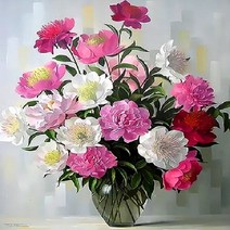 피포페인팅 DIY 정물화 그리기 세트 40 x 50 cm, 꽃정물화(Q3351)