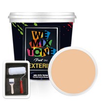 WEMIXTONE 외부용 EXTERIOR 페인트 3L + 붓 + 로울러 + 트레이 세트, WMT0503P01(페인트)
