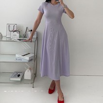 보리맘 골지 스판 롱 임부 원피스 V326