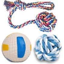 퍼피가드 강아지 장난감 공 3종 세트, 배구, 1세트