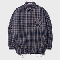 브이투 남성용 OVERFIT CHECK BANDING SHIRT